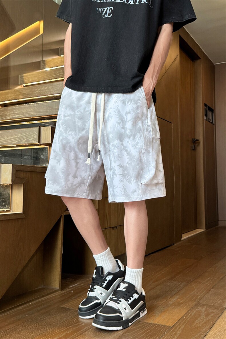 Z5065男士新款夏季松紧腰短裤中腰时尚休闲五分裤男,男装牛仔裤,电商B360