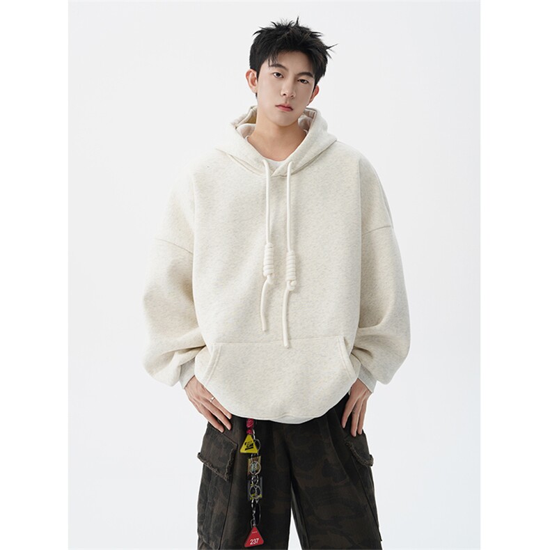 高克重卫衣男连帽卫衣纯色粗绳大帽衫情侣装休闲外套WY19P58,男装卫衣,电商D206-1