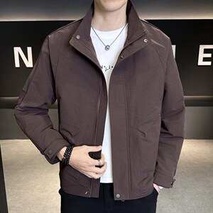 店主风新款夹克外套男春秋休闲百搭时尚立领男士夹克N818-P72图片