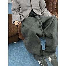 (现货)慵懒风松弛感纯色弯刀休闲运动裤，男装休闲裤，星座617C