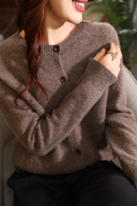 时尚百搭点子纱羊毛开衫羊毛柔软舒适显瘦修身设计，女装羊毛衫，暮绒羊羊绒