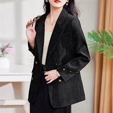 现货-新品】2024年春装新款雪尼尔外套美拉德洋气休闲西装外套，女装西装，仁梯