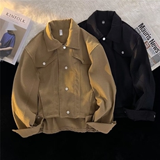 纯色夹克男单排扣短简约新款秋冬潮流青春流行翻领MJK01P50，男装夹克，星座1116-2