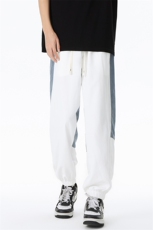 8XL-M束脚运动裤男士宽松百搭潮拼接休闲卫裤加肥加大码K969p35，男装休闲裤，电商D206-1