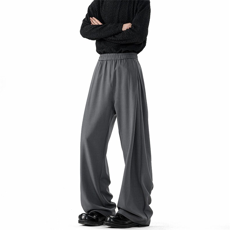 2025春季褶皱弯刀西裤A516特P45控78，男装休闲裤，电商A309