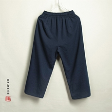 春夏风男装棉麻直筒九分男裤X03裤子P75，男装休闲裤，钱塘802