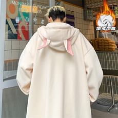 2024冬季新款港风外景大码加绒连帽卫衣M-5XHW241017-特P55，男装卫衣，电商A022