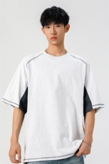 1可二开袖子内侧拼接设计休闲大码M-5XL短袖T恤男DX77998P48控78，男装T恤，星座226-2