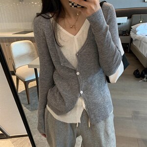 假两件针织开衫,其它,XTZ style