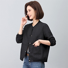时尚休闲方格短外套女2024春秋季新款韩版宽松显瘦百搭上衣，女装短外套，依恋蒂丝