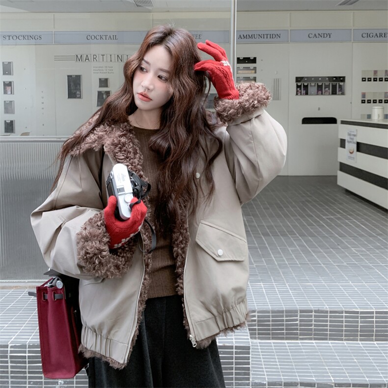 新款 主推两面穿羊卷毛派克服2661-P235-K358图片