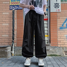 抽绳松紧腰工装裤2024港风新款美式高街直筒裤阔腿K0889-P38，男装工装外套，星座308B-2
