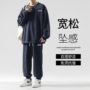 新款卫衣男士秋季长袖长裤男款可外穿宽松休闲套装TZ835-特批-98图片