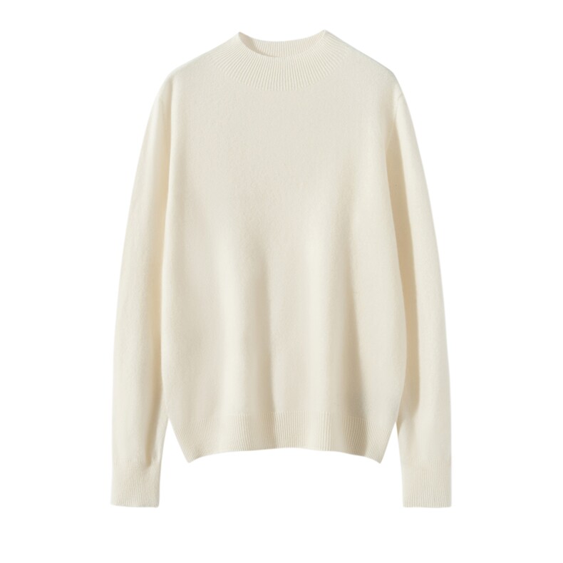 2025年秋季长袖套头半高领羊绒衫时尚百搭通勤简约休闲，女装羊绒衫，轻暖羊绒