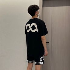 万针全刺绣工艺抖音得物高品质260克重磅纯棉双纱美式高街短袖T恤，男装T恤，电商A486