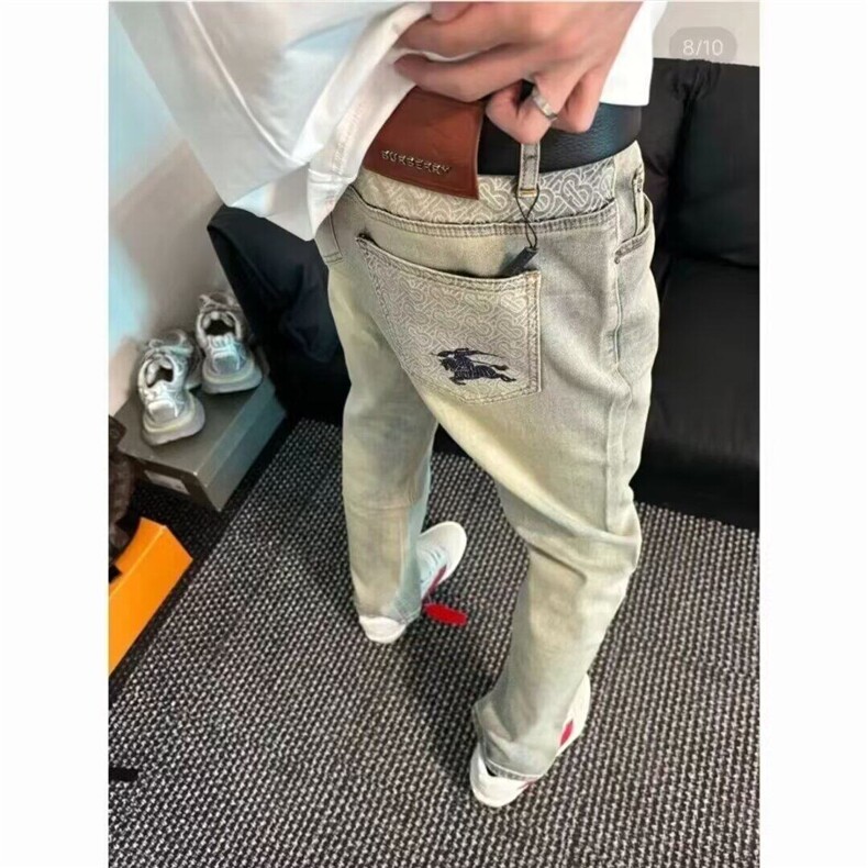 网红新款修身牛仔裤男韩版水洗黄泥做旧小直筒小脚社会长青年裤子,男装休闲裤,星座506A
