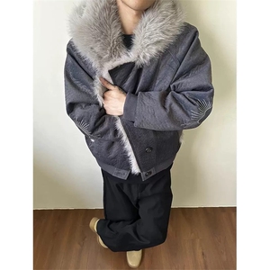 网图有货 苍狼座山雕毛领棉服外套男女宽松棉衣男女 A1115-P135图片