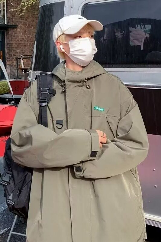 男士外套秋冬潮牌日系cityboy工装登山服连帽冲锋夹克W50222-p55,男装夹克,星座1008