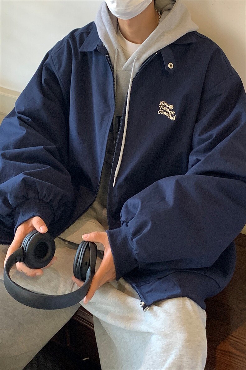 EQ105字母刺绣工装外套男2024新款秋装ins港风棒球服夹克P108,男装夹克,电商C306-1