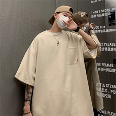 美式短袖t恤男款夏季潮牌宽松oversize衣服重磅情侣体恤T3029-p30，男装T恤，星座1008