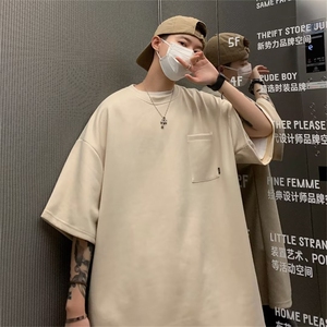 美式短袖t恤男款夏季潮牌宽松oversize衣服重磅情侣体恤T3029-p30图片