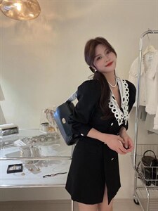 女神款西装连衣裙薄图片