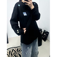 1091#束口长袖-纯棉-刺绣，男装卫衣，星座506A