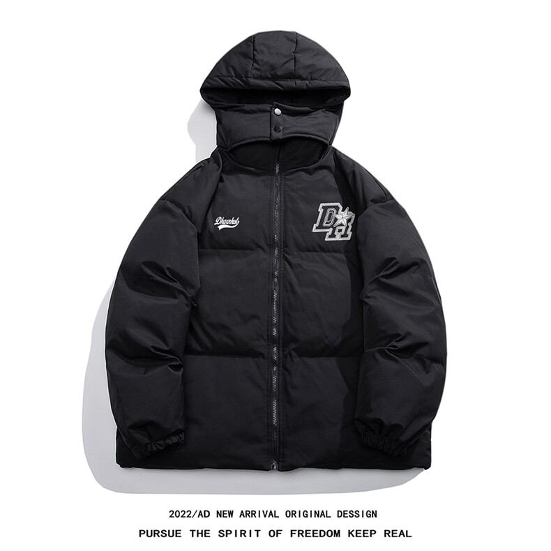 白底平铺加厚连帽棉男保暖棉服男新外套女新MY6206P115控158，男装棉衣，电商A268-1