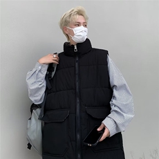 美式工装棉马甲男冬情侣加厚保暖背心马夹外穿坎肩棉衣AL001-P68，男装背心/马甲，星座1109-3