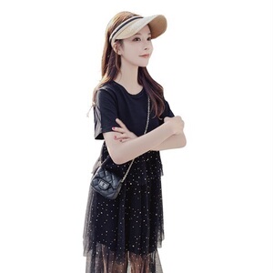 2021夏装新款连衣裙仙小众森女系网纱亮片拼接闺蜜装中长款女装图片 2021夏装新款连衣裙仙小众森女系网纱亮片拼接闺蜜装中长款女装图片