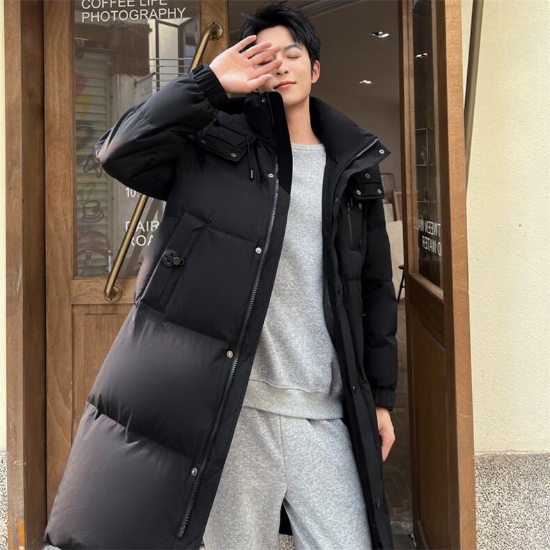 新款男女中长款鸭绒外套时尚男女同款情侣613B-6801-P290,男装羽绒服,星座613B
