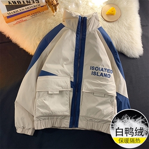 冬季新款羽绒服男大码休闲保暖上衣情侣工装外套 6075 P275限398图片