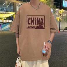 T682P26夏季新品港风潮牌高街美式短袖T恤宽松ins重磅纯棉体恤，男装T恤，星座304A