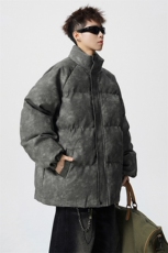 PU皮复古做旧钢印大码M-5XL棉衣男MY77096P130控198抖控228，男装棉衣，星座227-7
