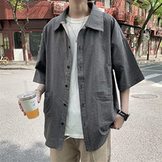夏款男短袖衬衫休闲宽松衬衣C20P36，男装衬衫，星座1013-1
