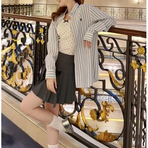 经典条纹带刺绣衬衫，网图-A061-AC01372-特P35图片