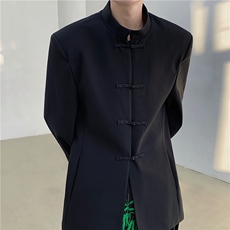 24新中式盘扣酷帅板正高品质立领西服外套XZ44-P128，男装西服，电商B288