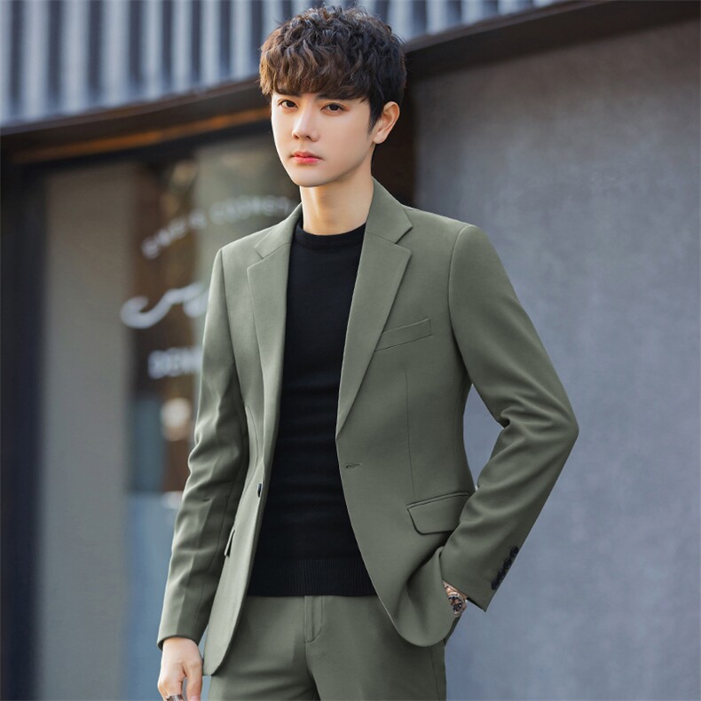 22春季男百搭新款商务正装纯色修身时尚休闲西服外套XF8609P155,男装西服,电商A355（原A415）