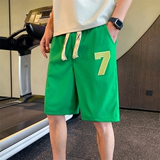 直筒夏季冰丝短裤休闲百搭潮男运动裤中性风速干五分裤D2131-P38，男装牛仔裤，星座313B-2(原星座309A-2)