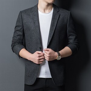 中年西服男士外套2023春秋季新款休闲宽松小西装商务上衣潮流男装,男装西服,电商B212（原钱塘6029）