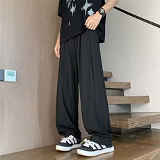 港风夏款男休闲裤速干复合皱防水直筒宽松长裤h898P38，男装休闲裤，星座1013-1