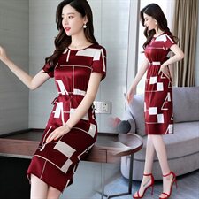 桑蚕丝时尚气质真丝连衣裙优雅百搭显瘦设计，女装连衣裙，阿舍尔精品