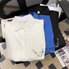 克莱因新款蓝男感冰丝春夏衬衣外套痞帅港风in潮C209P32，男装衬衫，星座1116-2