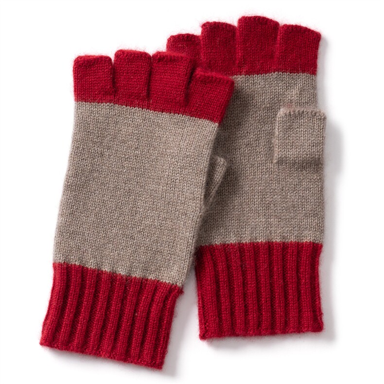 2025年时尚百搭通勤简约休闲拼色手套，手套，臻歆羊绒