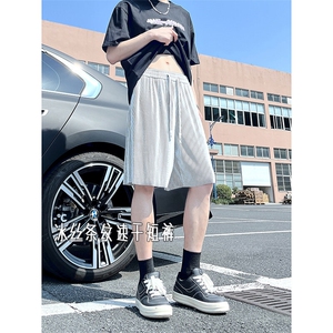 A178 男女同款冰丝条速干短裤休闲夏季外穿宽松休闲裤DK159-P20图片