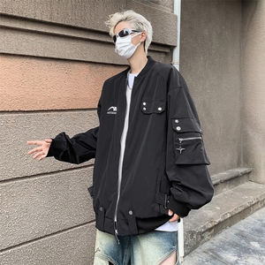 现货 2023秋季情侣潮牌夹克美式高街设计感棒球服外套 W7743-P65图片