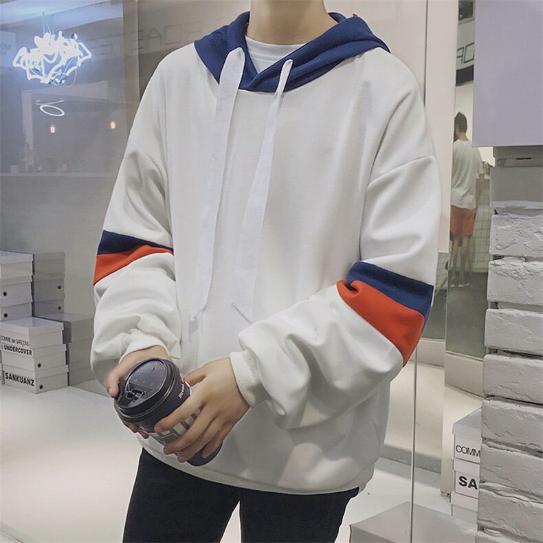 A003-HW001-P45男士宽松拼接袖卫衣港仔风1,男装卫衣,电商A003