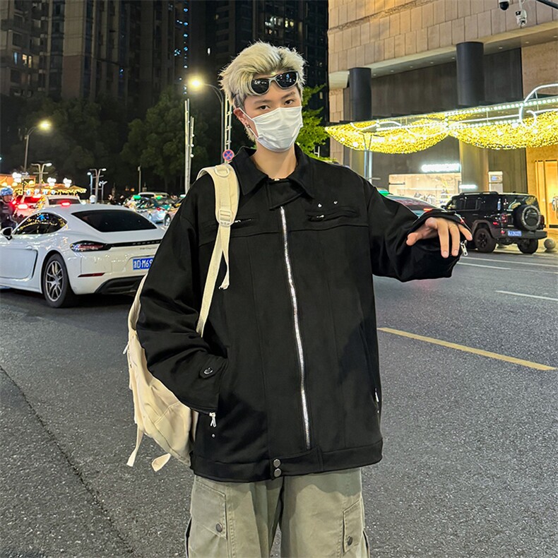 外套男ins高街潮牌港风日系原宿风韩版潮流宽松夹克JK63-P70,男装夹克,星座308B-2