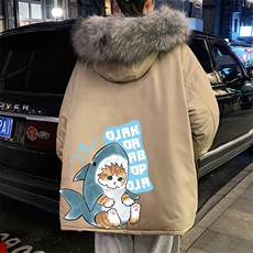 MM48217-P130冬季大毛领棉衣男士大码加厚棉袄男棉服，男装棉衣，电商A040