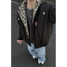 美式复古情侣装豹纹棉服外套保暖潮牌欧美街头秋冬新款棉衣，男装棉衣，星座307A